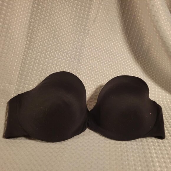 Maidenform 34D Black 041J6 Lined Strapless Bra Comfort Devotion RN15763 - Picture 1 of 8